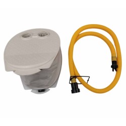 Inflador de pie para pato de pesca y float tube