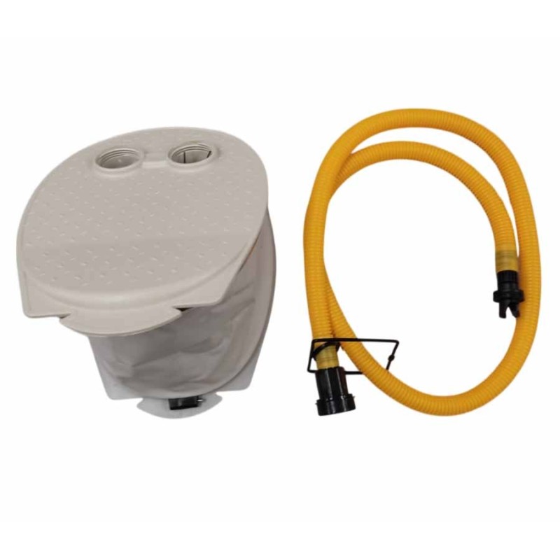Inflador de pie para pato de pesca y float tube