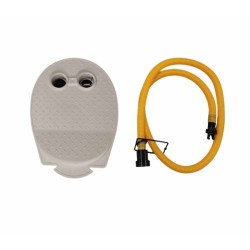 Inflador de pie para pato de pesca y float tube