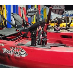 Cañero ajustable para kayak de pesca con base para rail