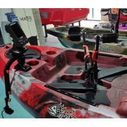 Soporte completo para sonda y transductor de kayak de pesca