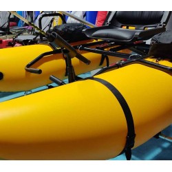 Soporte con cañero para pato de pesca float tube
