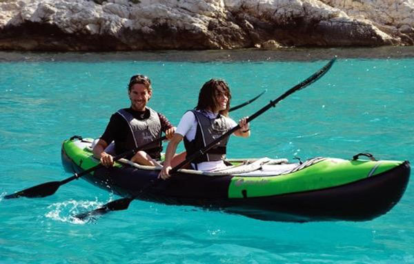 kayaking en familia - kayak biplaza