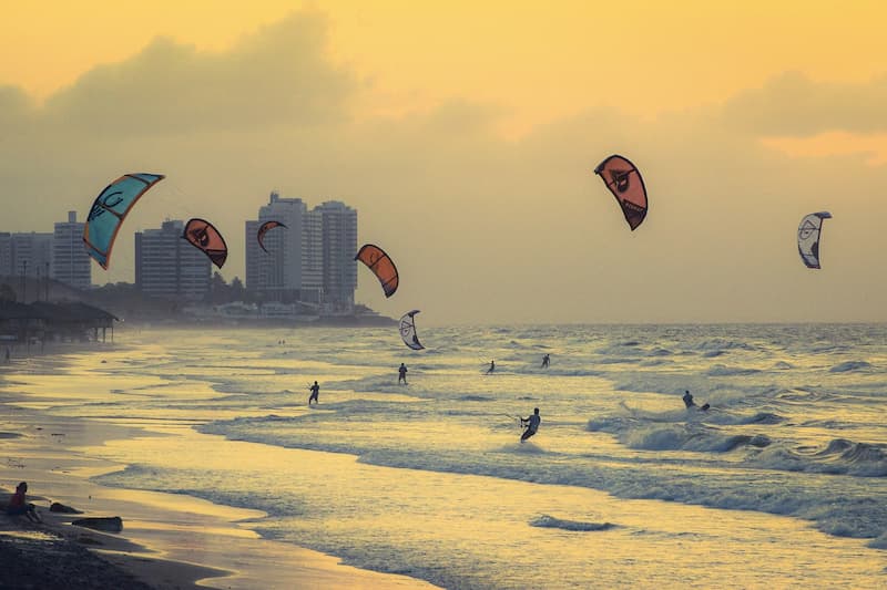 kitesurf en la playa